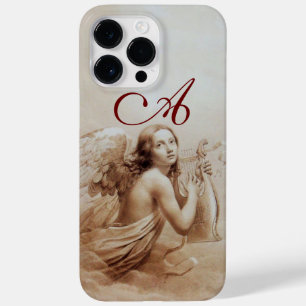 ANGEL PLAYING LYRA OVER THE CLOUDS brown monogram Case-Mate iPhone 14 Pro Max Case