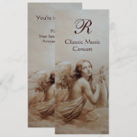 ANGEL PLAYING LYRA OVER THE CLOUDS,Monogram Silver