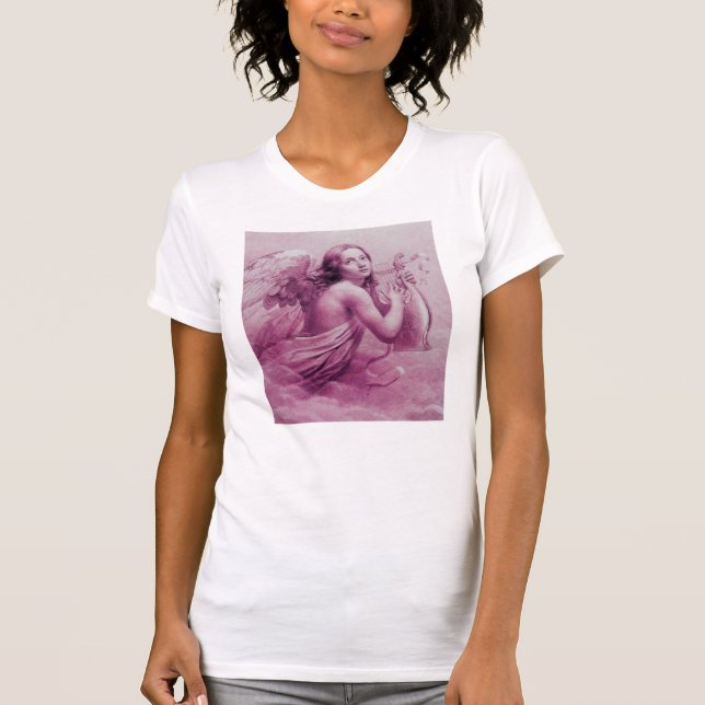 ANGEL PLAYING LYRA OVER THE CLOUDS T-Shirt (Front)