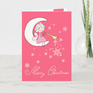 Angel Playing Trumpet Holiday Card