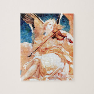 Angel Playing Violin painting Jigsaw Puzzle