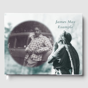 angel prayer funeral guest book