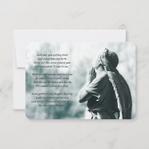 angel prayer memorial services invitation