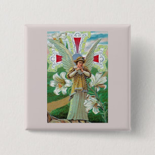 Angel Praying 15 Cm Square Badge