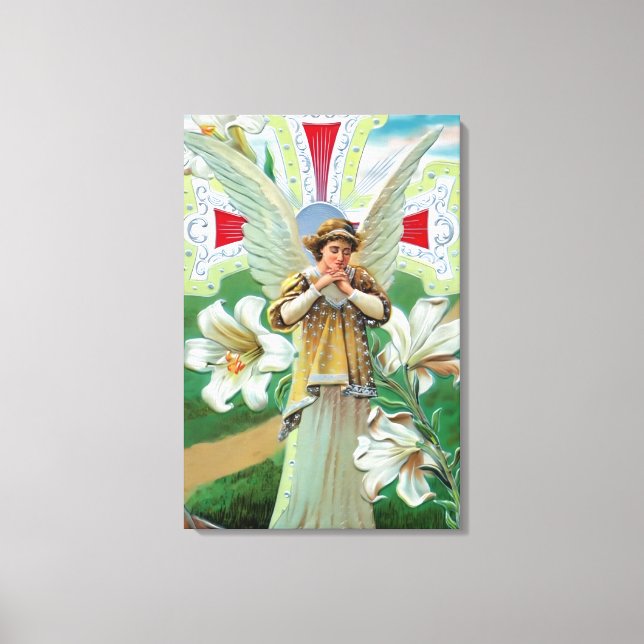 Angel Praying Canvas Print (Front)