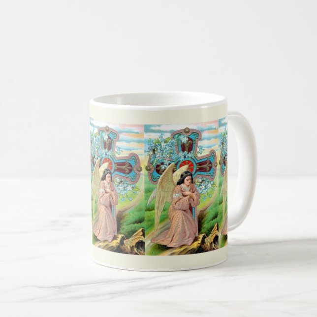 Angel Praying Coffee Mug (Front Right)