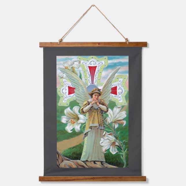 Angel Praying Hanging Tapestry (Front)