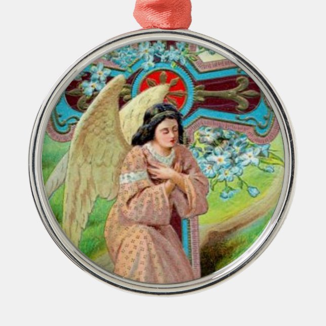 Angel Praying Metal Tree Decoration (Front)