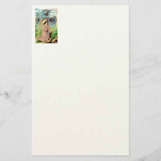 Angel Praying Stationery (Front)
