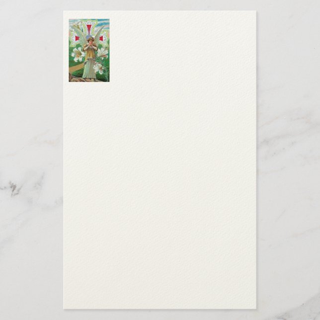 Angel Praying Stationery (Front)