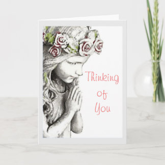 Angel Praying Thinking of You Card