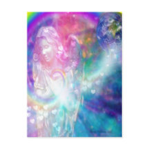 Angel Praying World Peace Beautiful Watercolor