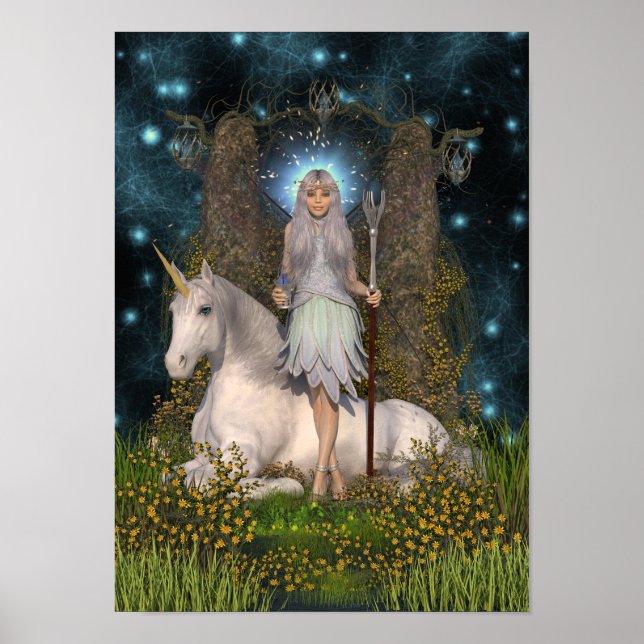Angel Princess & Unicorn Poster (Front)