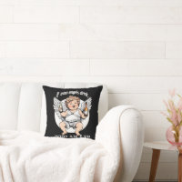 Angel Print - Funny Guardian Angel - Cushion