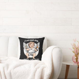 Angel Print - Funny Guardian Angel - Cushion