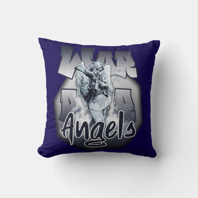 Angel Print - Warrior Angels - Throw Pillow (Front)