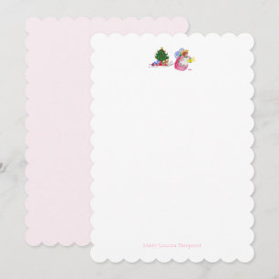 Angel Pulling Sled Note Card