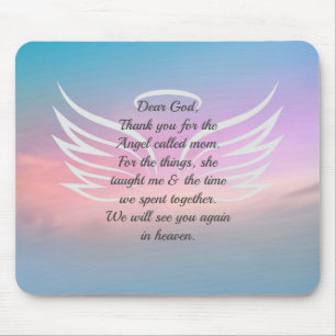 Angel Quote Prayer Mouse Pad