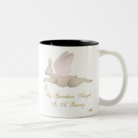 Angel Rabbit Tan Pink Roses Guardian Angel Bunny