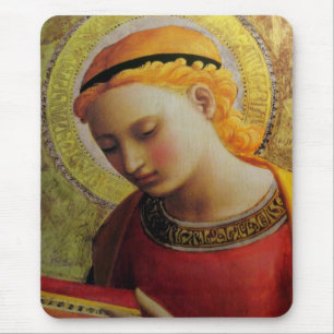 Angel Reading Bible Mouse Mat