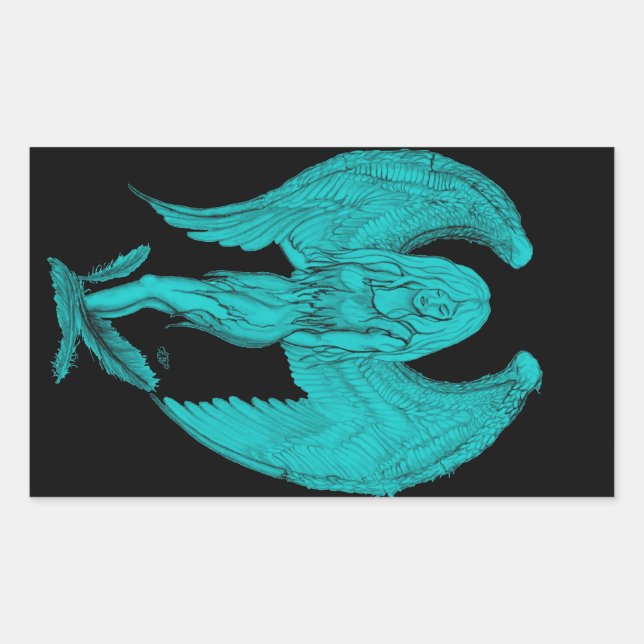 Angel Rectangular Sticker (Front)