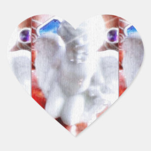 Angel Reflection Heart Sticker