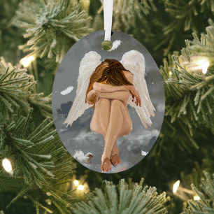 Angel, Resting! Ceramic Ornament