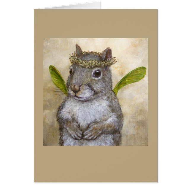 Angel Robbie the squirrel card (Front)