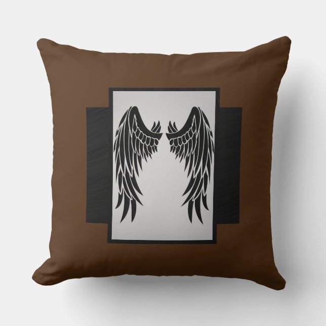 Angel’s ,Wing of Destiny Designer Throw Pillow (Front)