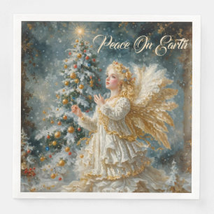 Angel’s Wish on Christmas Eve Napkin