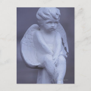 Angel sculpture postcard
