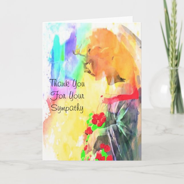 Angel Serene Thank You For Your Sympathy" (Front)