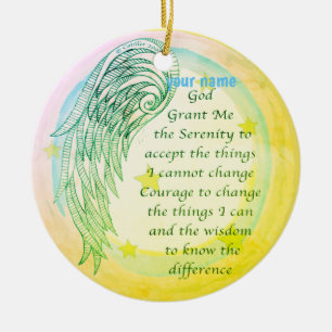 Angel Serenity Prayer Ceramic Tree Decoration