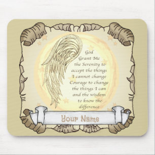 Angel Serenity Prayer Mouse Mat