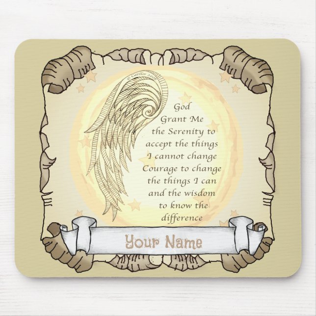  Angel Serenity Prayer  Mouse Mat (Front)