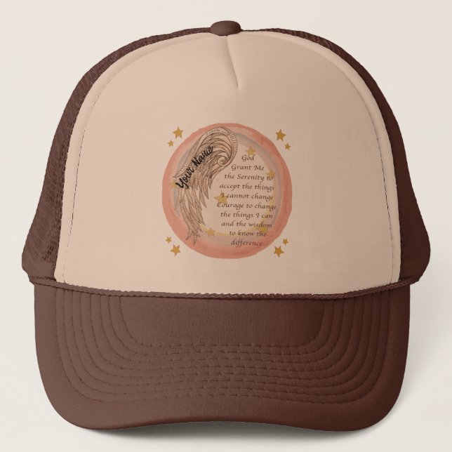 Angel Serenity Prayer Trucker Hat (Front)