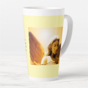 Angel Serenity Prayer Yellow Gold Orange Latte Mug