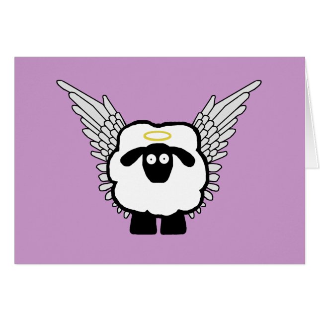 Angel Sheep Card (Front Horizontal)