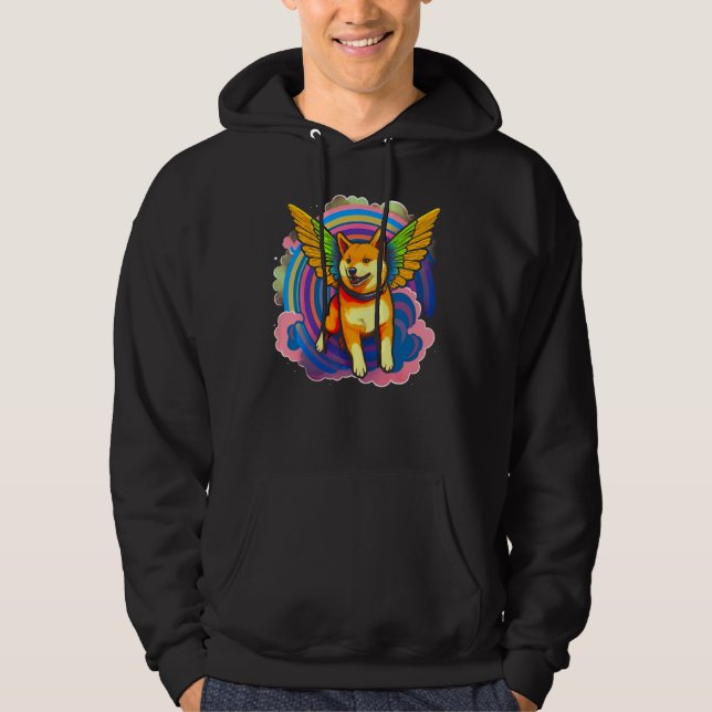 Angel Shiba Inu Dog Hoodie (Front)