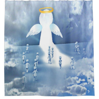 angel shower curtain