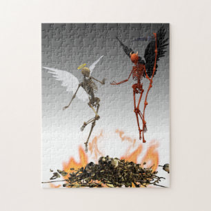 Angel Skeleton Demon Devil Jigsaw Puzzle