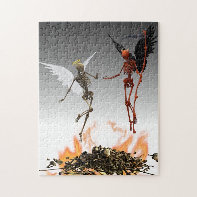 Angel Skeleton Demon Devil Jigsaw Puzzle (Vertical)