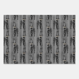 Angel Skeletons Christmas Wrapping Paper