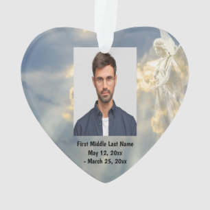Angel Sky Clouds Dated Photo Custom Ornament