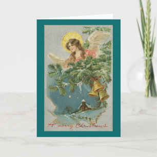 Angel Snow Scene Christmas Card