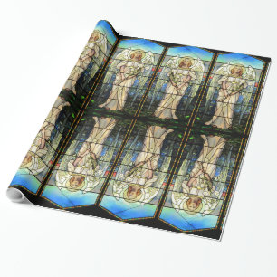 Angel stained Glass Wrapping Paper