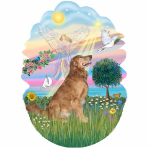 Angel Star- Golden Retriever (#4B) Standing Photo Sculpture