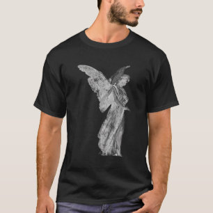 Angel Statue Distressed Classic Winged T-Shirt