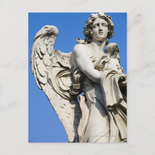 Angel statue, Ponte Sant'Angelo, Rome, Italy Postcard