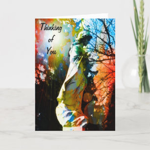 Angel Statue Thinking of You Card